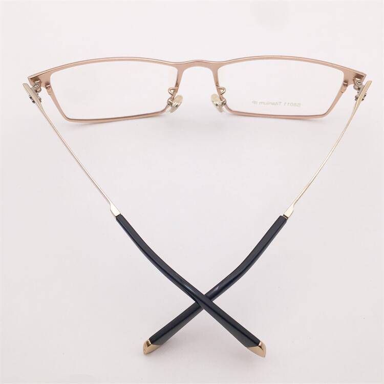 Shenzhen original single gold alloy full -frame IP electroplated square business temperament gentleman literary glasses frame men
