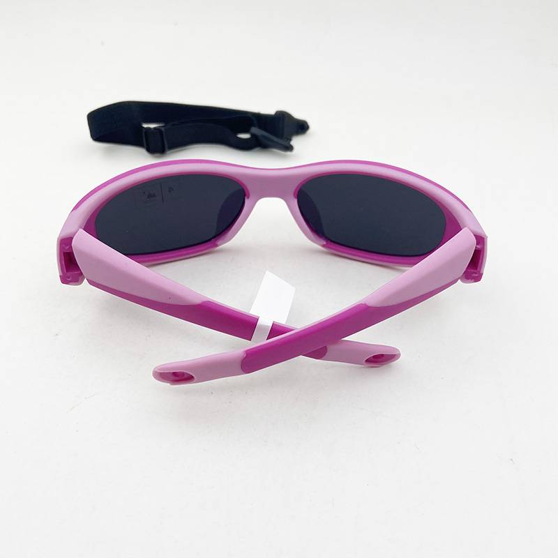Pure original single children pink soft silicon glue sunglasses sports trendy sunglasses anti -ultraviolet girl sunshade mirror