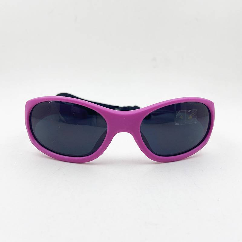 Pure original single children pink soft silicon glue sunglasses sports trendy sunglasses anti -ultraviolet girl sunshade mirror