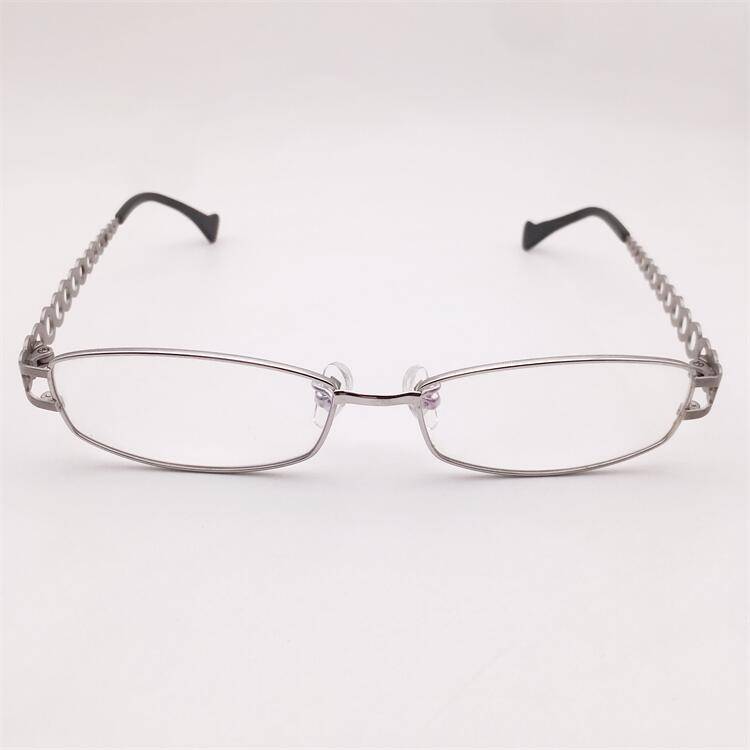 Treasured orphan original single silver ultra -light pure titanium full -frame hollow carved decorative mirror leg temperament glasses shelf female