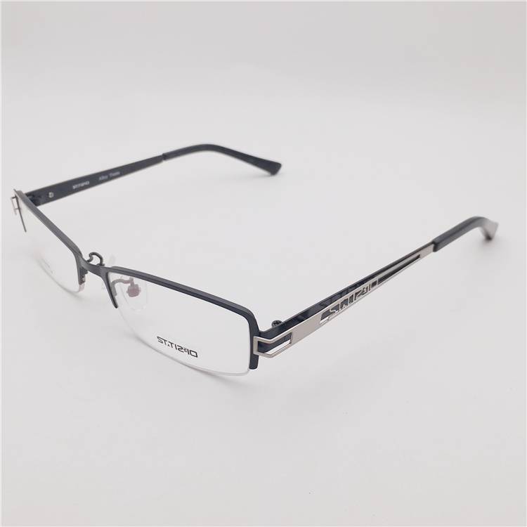 Lonely French order Black Business Half -Frame Hollow Carved Decoration Mirror Leg Personal Glasses Glasses Ring Men and Women