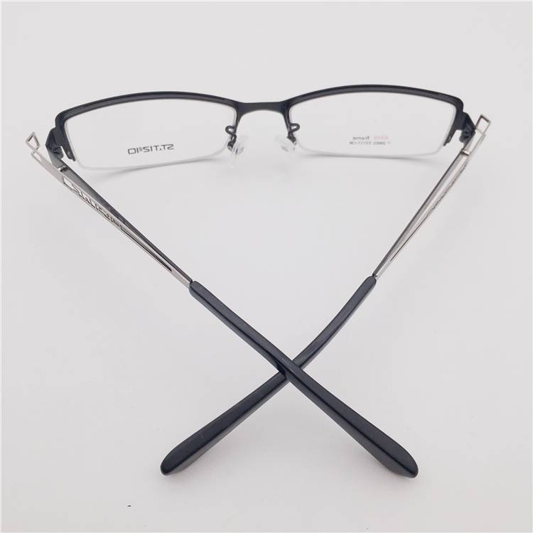 Lonely French order Black Business Half -Frame Hollow Carved Decoration Mirror Leg Personal Glasses Glasses Ring Men and Women