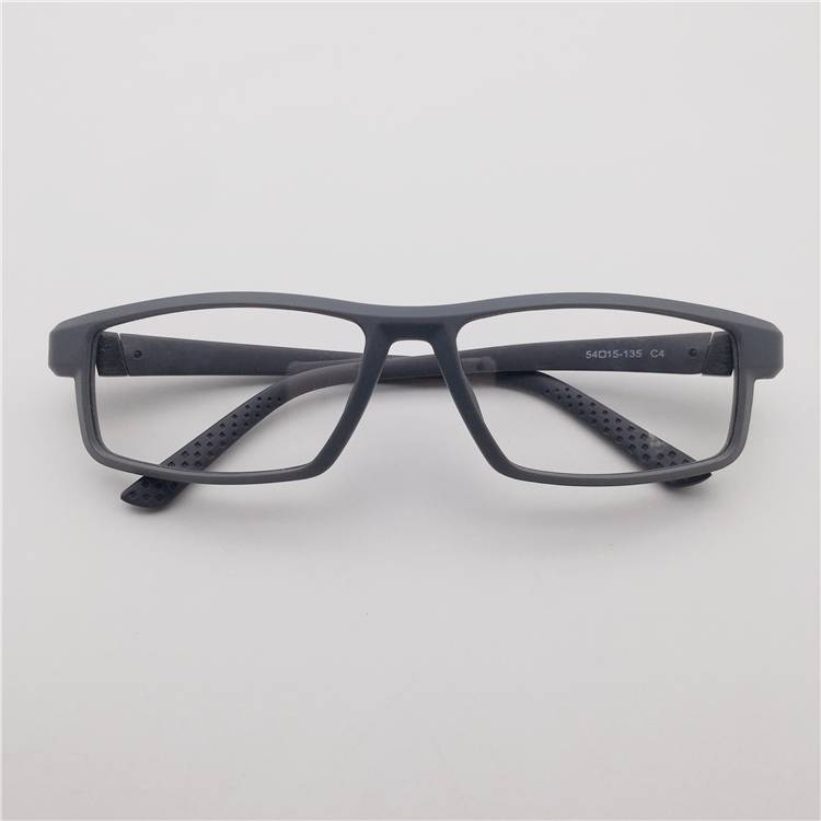 Export -end single German order ultra -light tungsten carbon flexible and comfortable sports black red wild square box glasses frame men and women