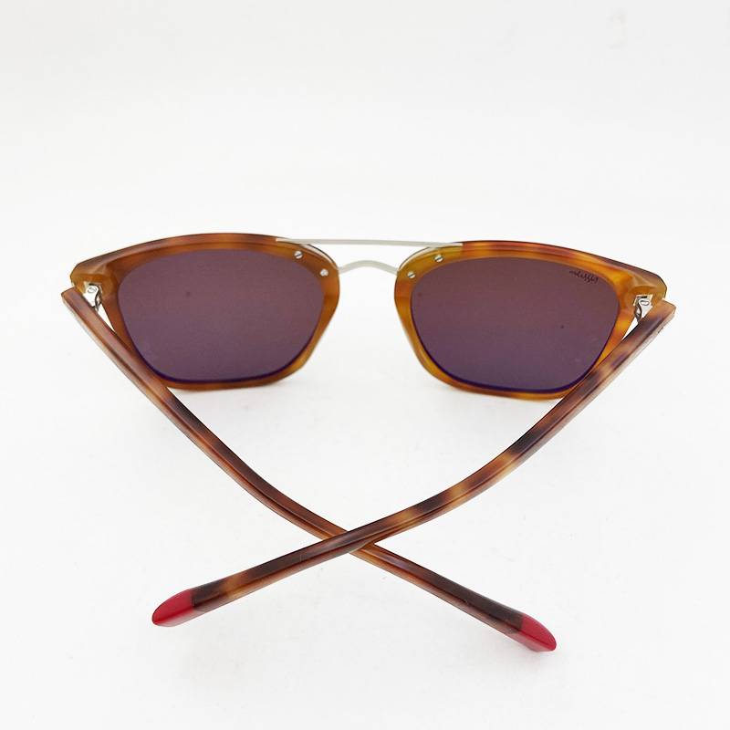 Exit French pure original single pink sunglasses anti -ultraviolet outdoor vacation travel sedaning mirror double beam sunglasses
