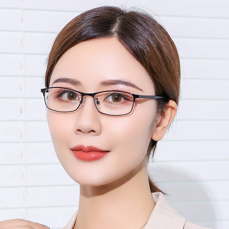 Discounted glasses Pingguang women's full -frame small face anti -blue light radiation ultraviolet eyes, sunglasses myopia glasses