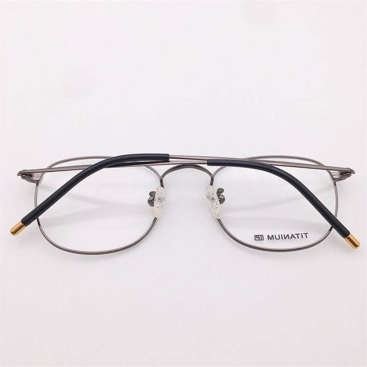 Treasured orphan original single gun color ultra -light titanium full -frame large round frame literary personality versatile glasses frame men and women