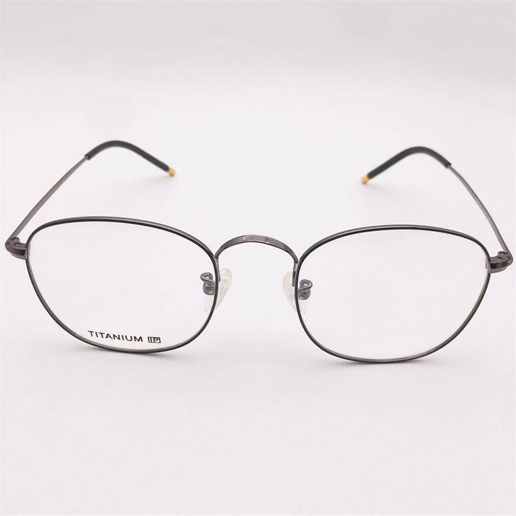 Treasured orphan original single gun color ultra -light titanium full -frame large round frame literary personality versatile glasses frame men and women