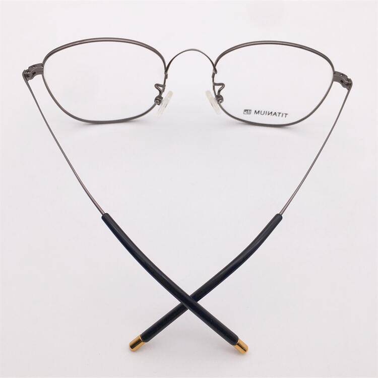 Treasured orphan original single gun color ultra -light titanium full -frame large round frame literary personality versatile glasses frame men and women