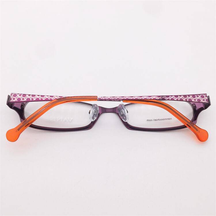 Treasured orphan original single purple alloy full frame small frame personalized temperament versatile carved flower mirror leg glasses shelf female