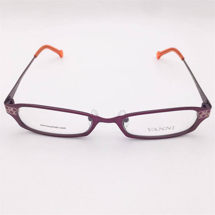 Treasured orphan original single purple alloy full frame small frame personalized temperament versatile carved flower mirror leg glasses shelf female