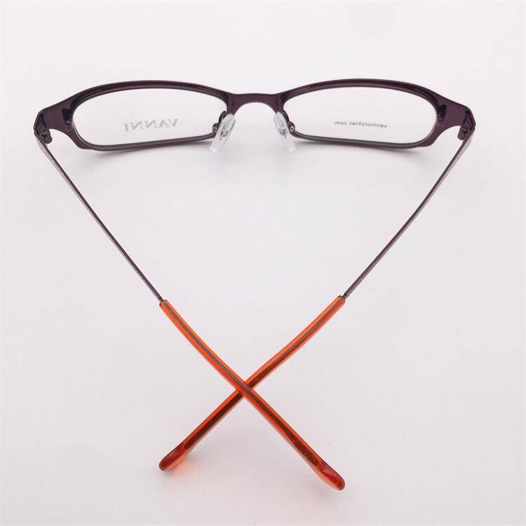 Treasured orphan original single purple alloy full frame small frame personalized temperament versatile carved flower mirror leg glasses shelf female