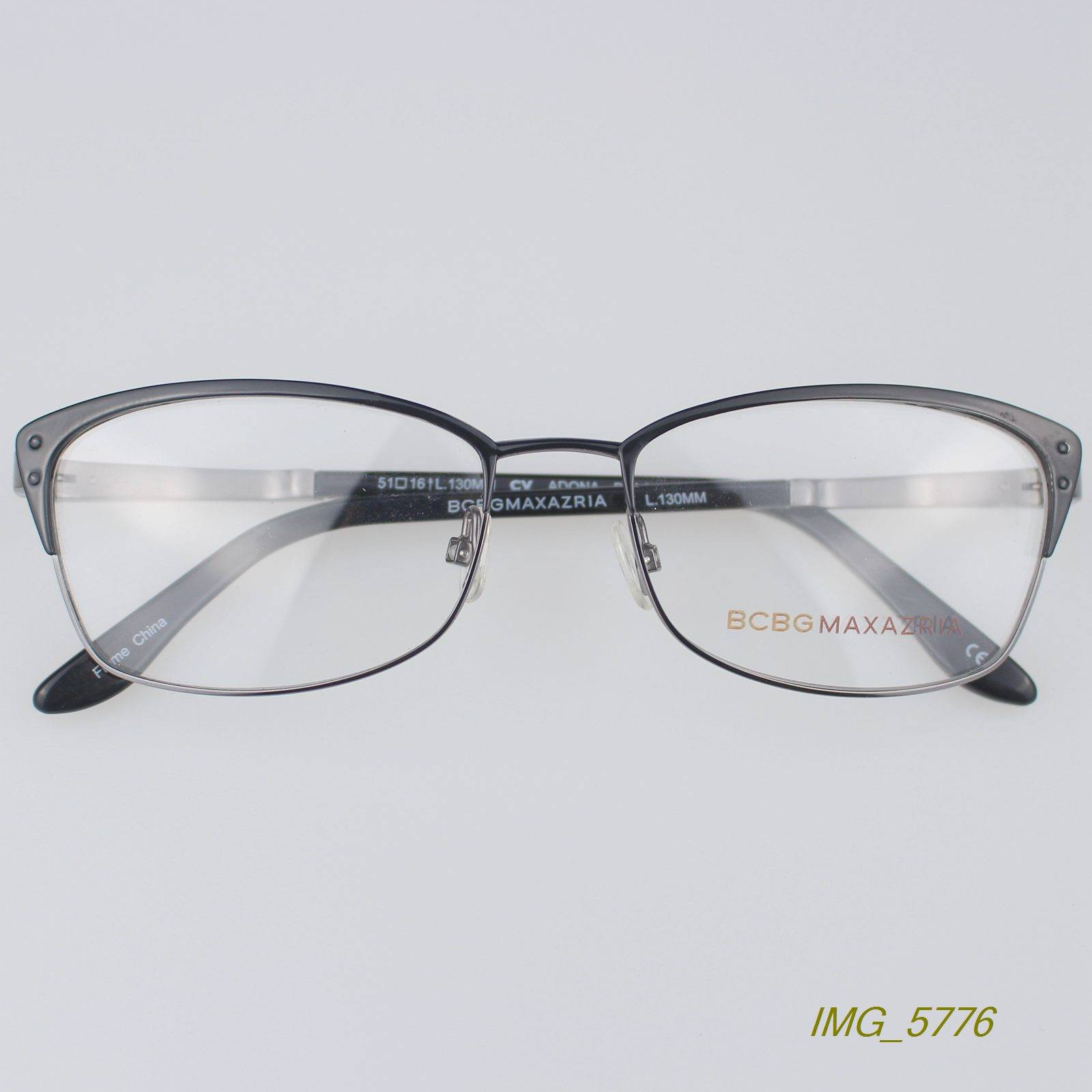 Original Metal Frame Frame Merradestea Glasses Glasses Personality Fashion Leisure Business Glasses Frame Bright Black 130M
