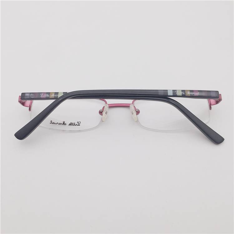 The original single purple titanium business temperament literary half -frame spring plate color decorative mirror legs glasses shelf female
