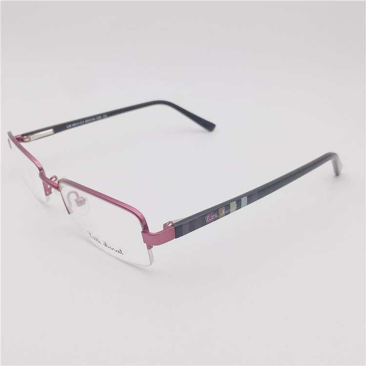 The original single purple titanium business temperament literary half -frame spring plate color decorative mirror legs glasses shelf female