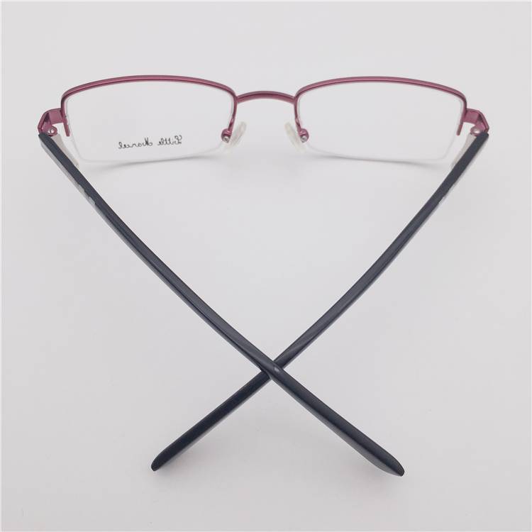 The original single purple titanium business temperament literary half -frame spring plate color decorative mirror legs glasses shelf female