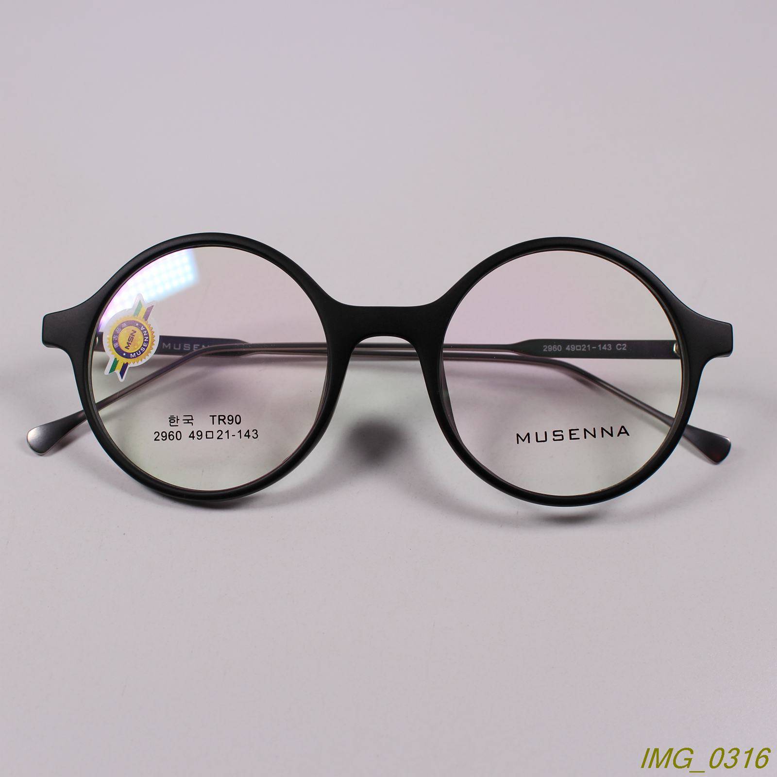 Factory new cargo TR90+metal retro round frame myopia glasses frame optical mirror frame 5 color 2960