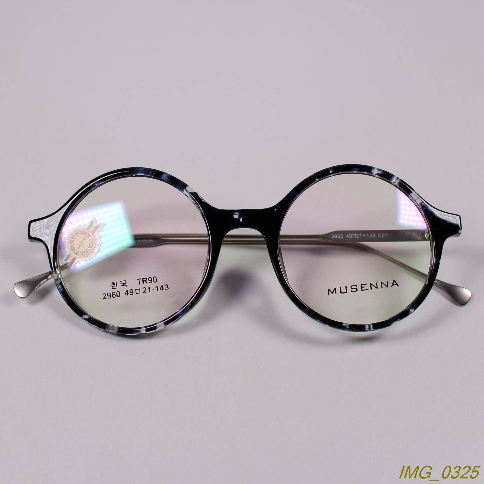 Factory new cargo TR90+metal retro round frame myopia glasses frame optical mirror frame 5 color 2960