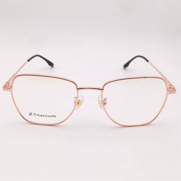 Treasure orphan original single ultra -light titanium gold, silver polygonal temperament, artistic full -box myopia glasses men and women