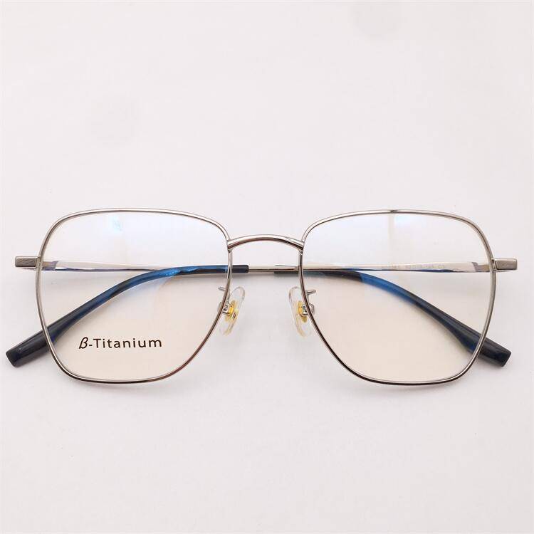 Treasure orphan original single ultra -light titanium gold, silver polygonal temperament, artistic full -box myopia glasses men and women
