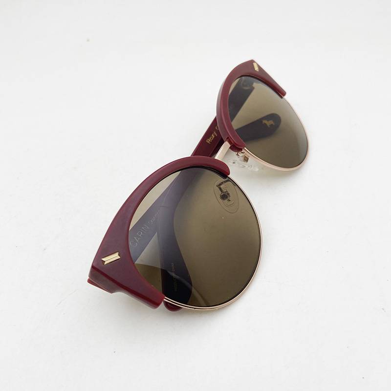 Exporting pure original single women's half -frame sunglasses fashion personality sunglasses anti -ultraviolet watch mirror shading mirror