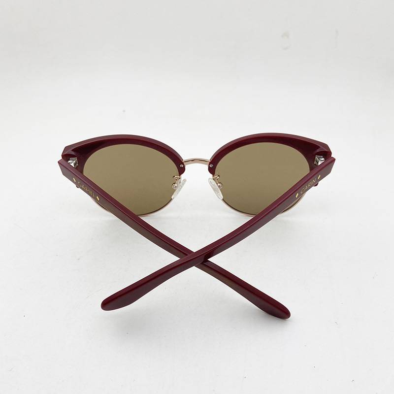 Exporting pure original single women's half -frame sunglasses fashion personality sunglasses anti -ultraviolet watch mirror shading mirror