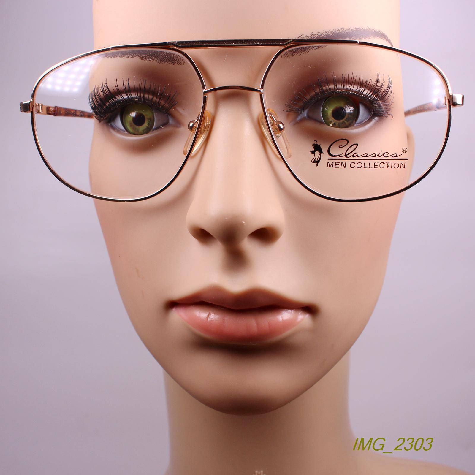 Retro Vintage metal double beam widened large face myopia glasses frame optical glasses frame CS1473