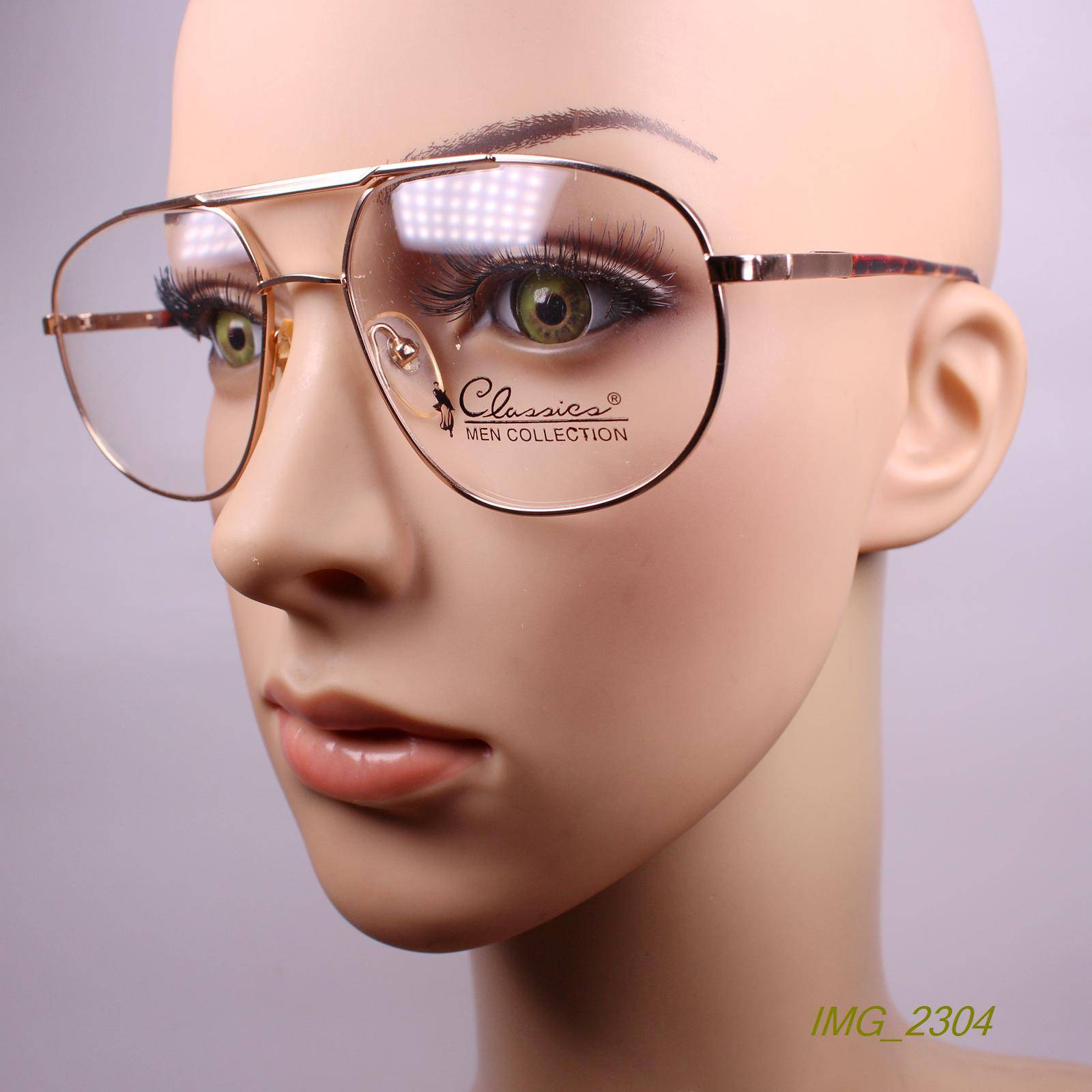 Retro Vintage metal double beam widened large face myopia glasses frame optical glasses frame CS1473