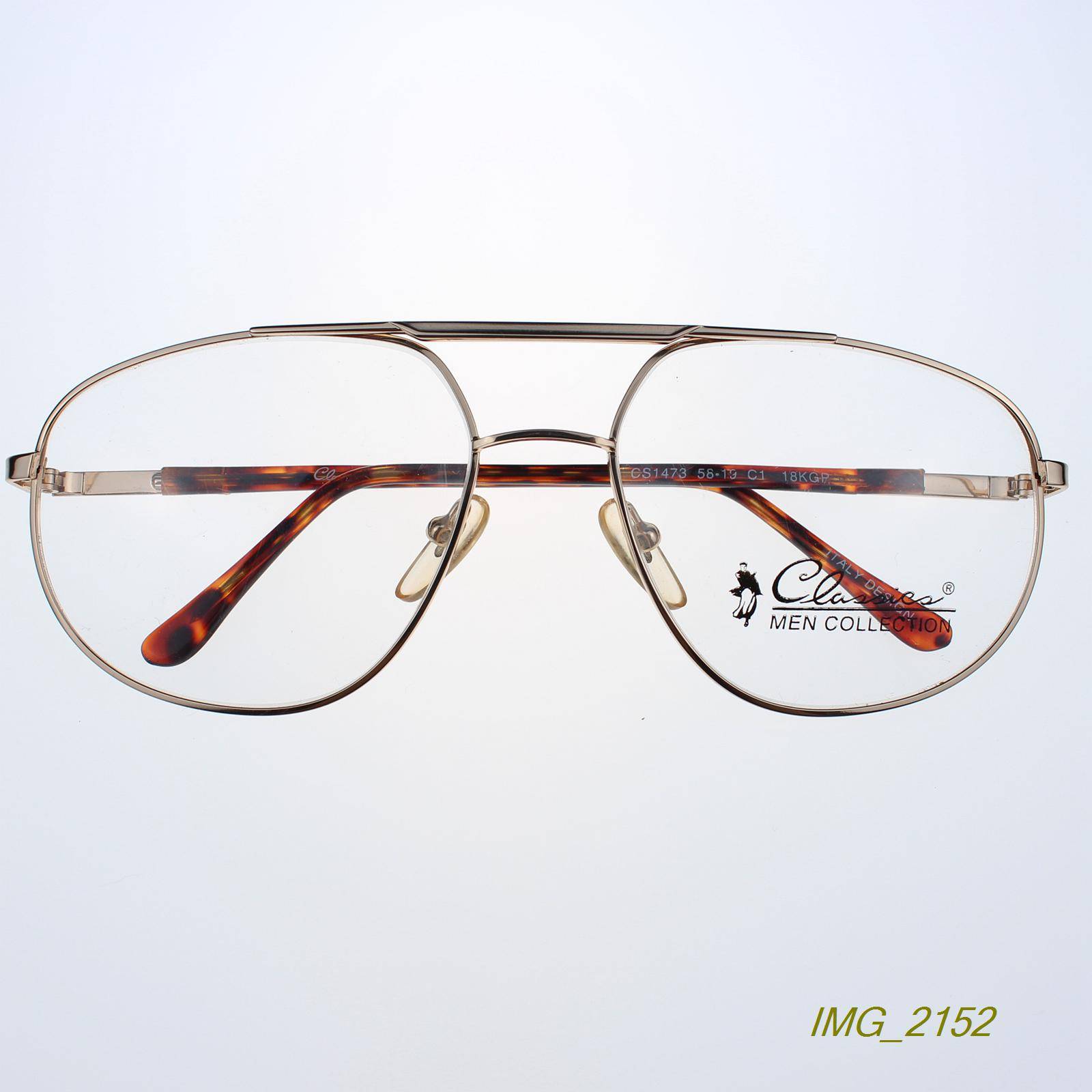 Retro Vintage metal double beam widened large face myopia glasses frame optical glasses frame CS1473