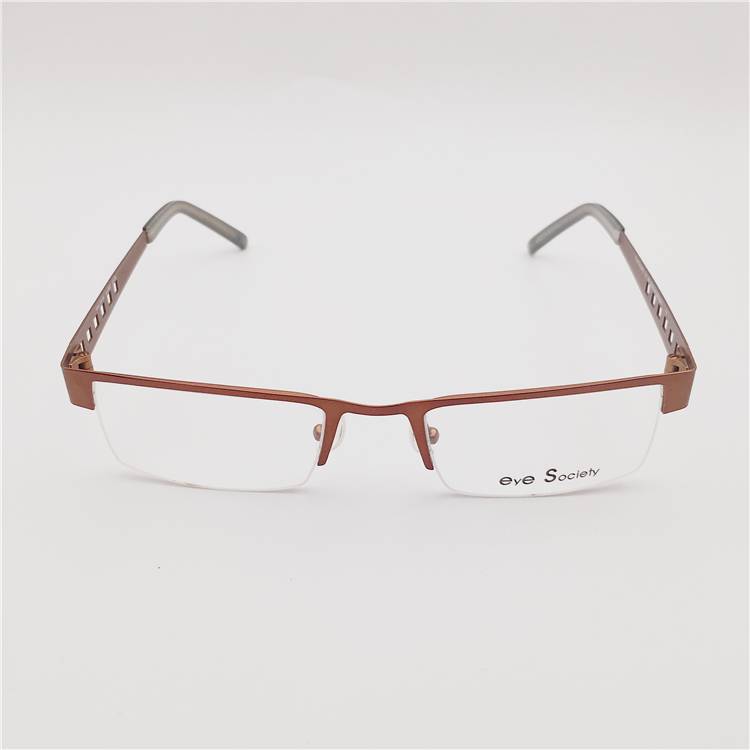 Original single German order coffee color business semi -frame hollow decorative lens leg personality literary glasses shelf female