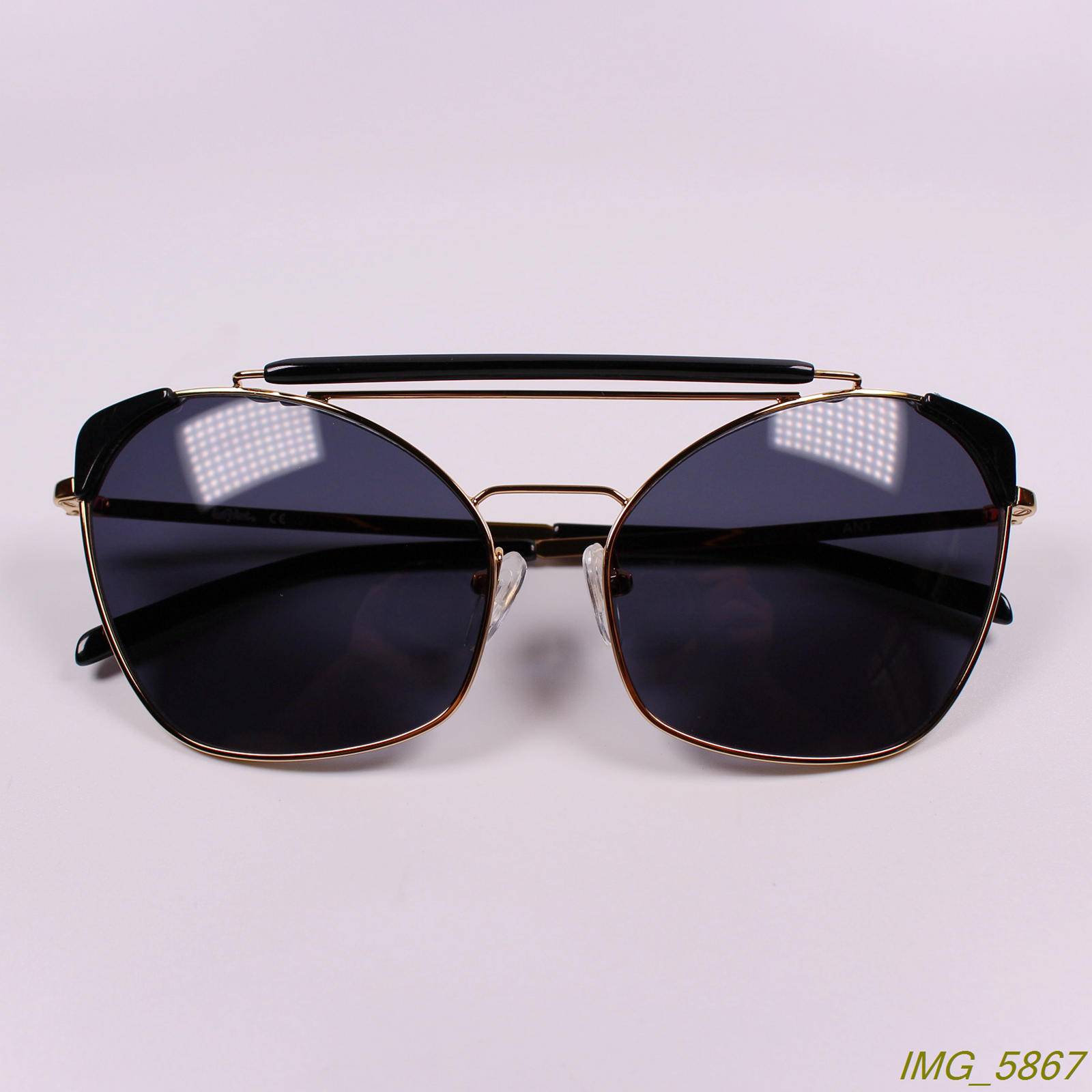 Specialty Personalized ultra -light metallic double beam cat eye sunglasses, fashion retro men's and women's trendy sunglasses multi -color