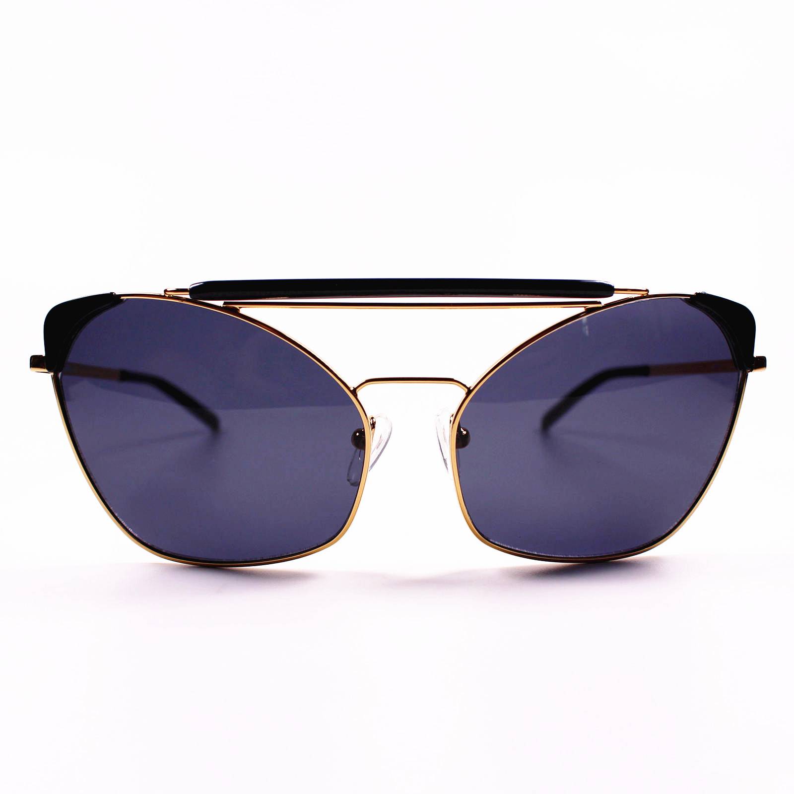 Specialty Personalized ultra -light metallic double beam cat eye sunglasses, fashion retro men's and women's trendy sunglasses multi -color