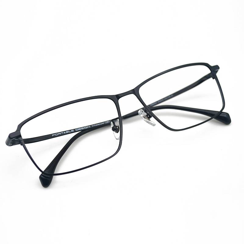 Big face ultra -width 165mm full -frame glasses myopia super light pure titanium business comfort mirror with non -spherical ten -year shop