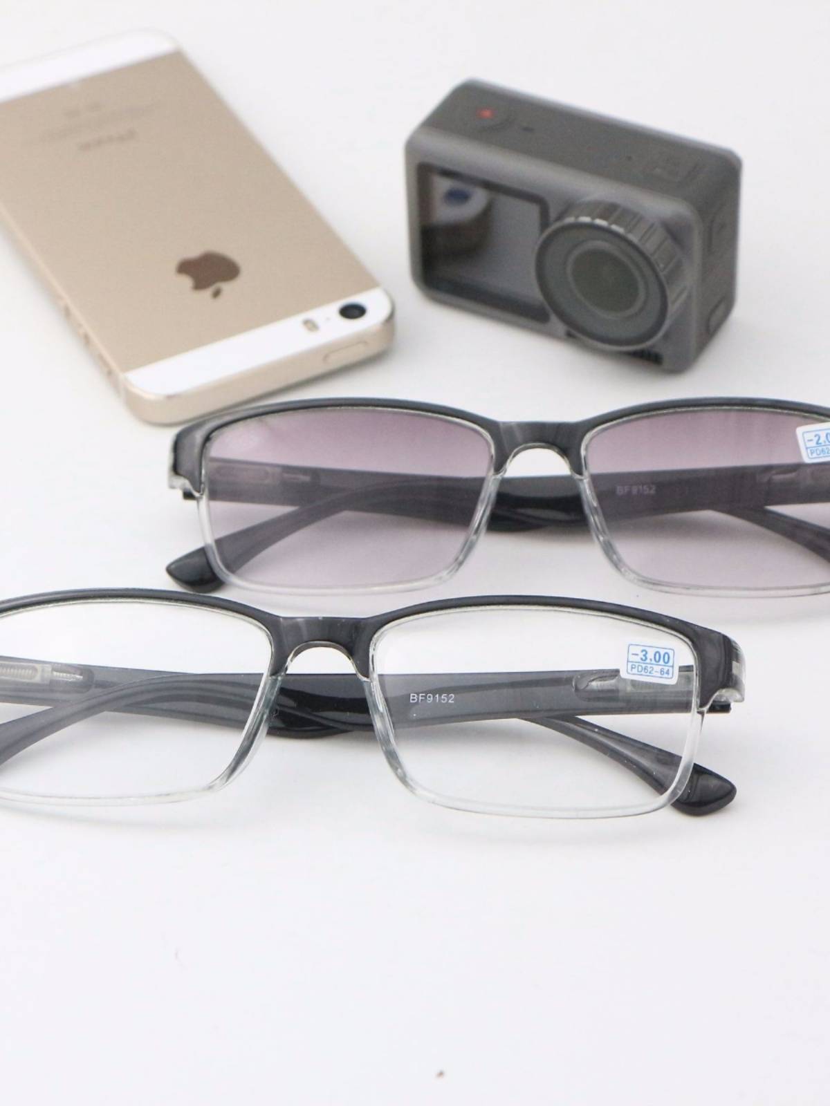 High -quality outdoor box black optical glasses myopia gradient gray sunglasses men and women spring legs TR90