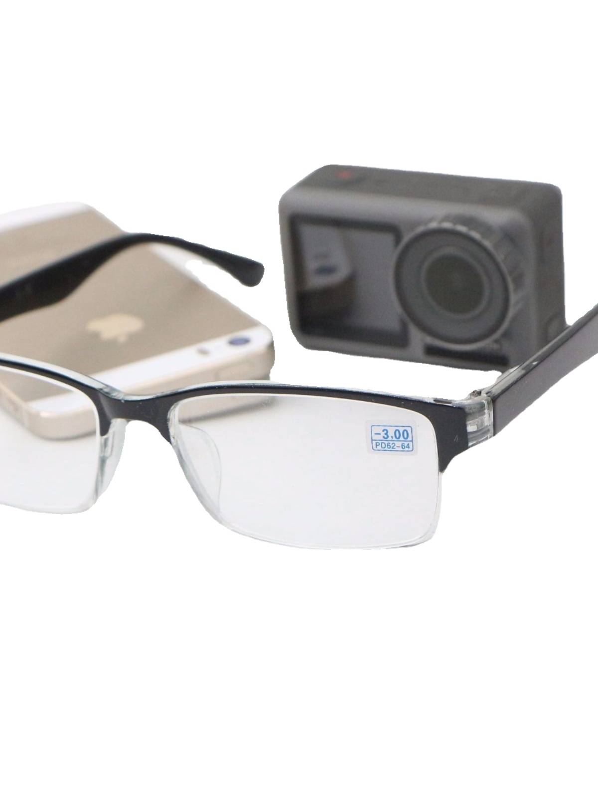 High -quality outdoor box black optical glasses myopia gradient gray sunglasses men and women spring legs TR90