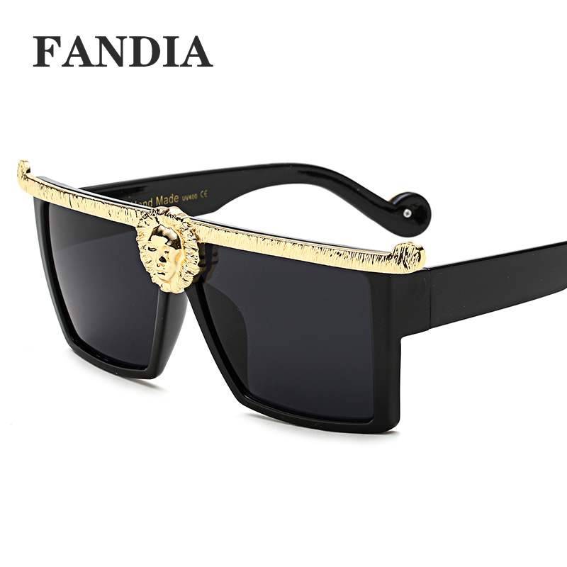 96876 European and American sunglasses ladies wild lion head queen style big frame sunglasses