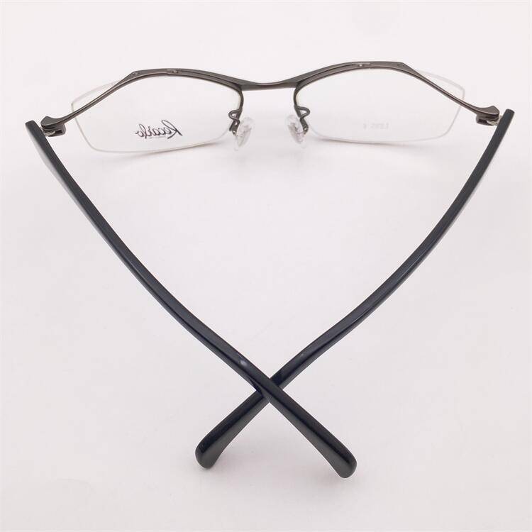 Super personalized original single gun color ultra -light pure titanium half -frame alien frame board material lens business temperament glasses rack
