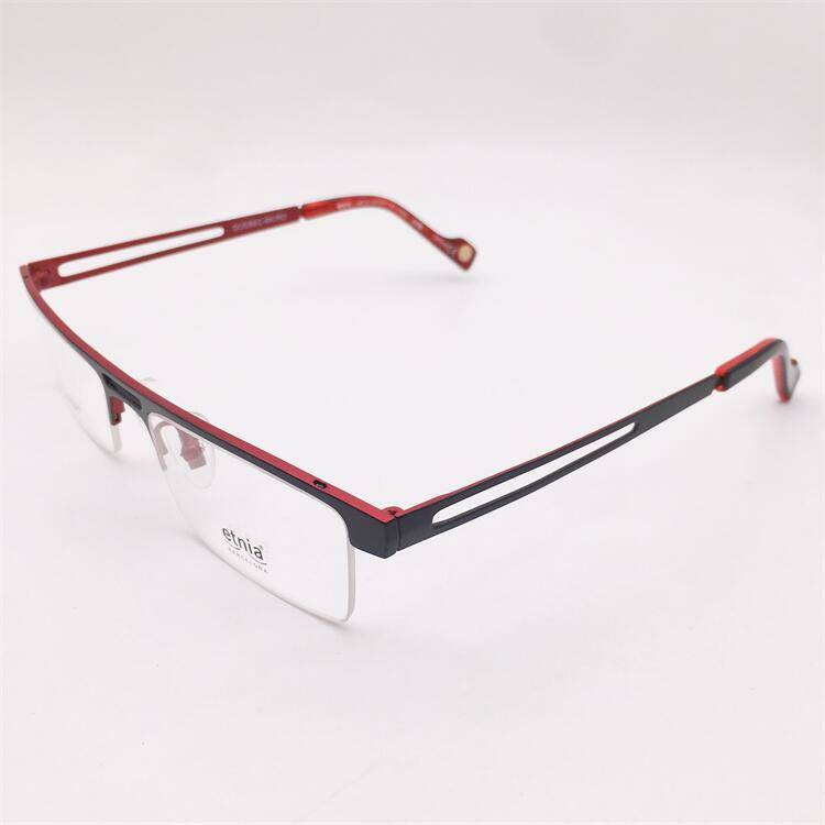 Shenzhen Lonely Original Single Black -red two -color electroplating ultra -light pure titanium business temperament half -frame glasses shelf female
