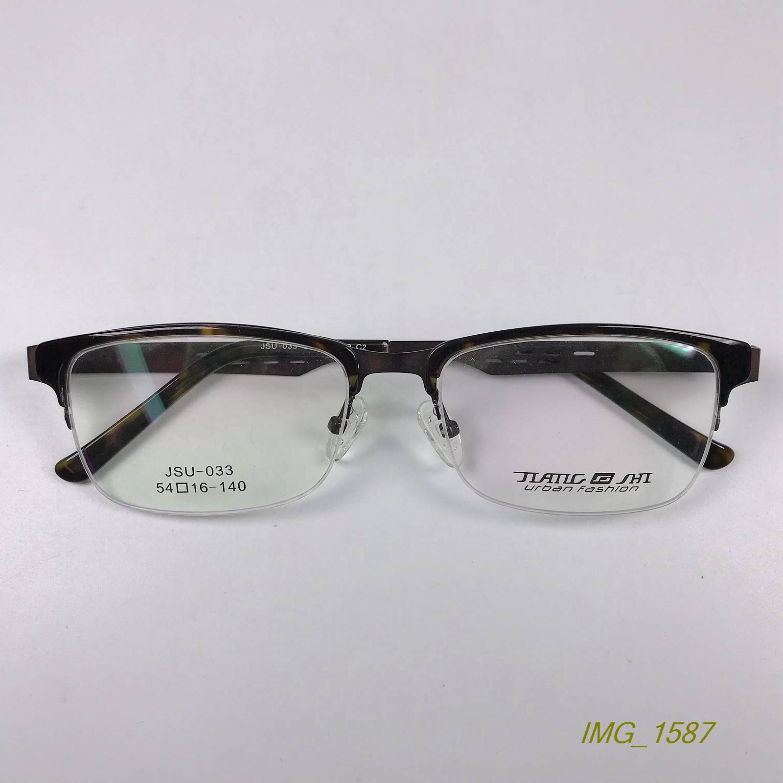 Original single business counter metal plus sheopia glasses frame eyebrow mirror semi -frame men's and women's color 033