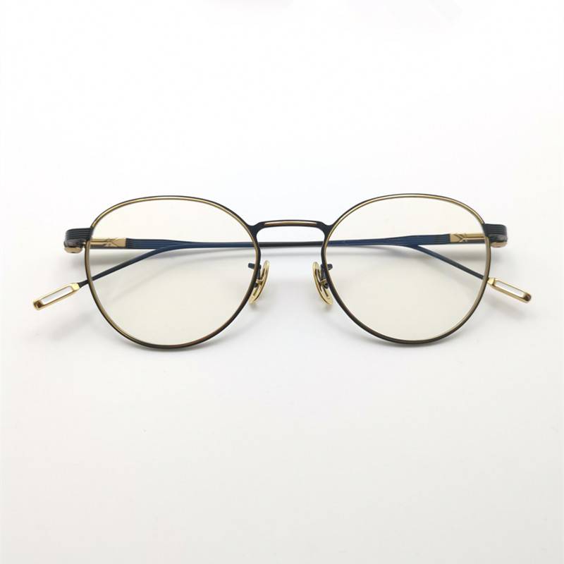 Yuichi toyama men's and women's myopia frame retro elliptical lenses kyoto