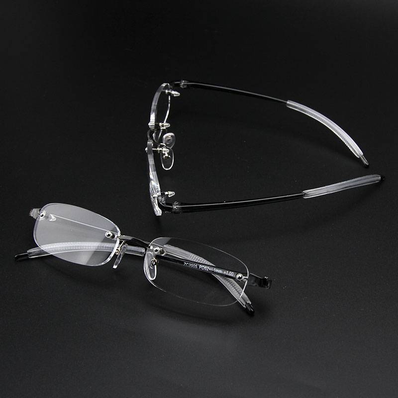 Men and women's same frameless myopia glasses finished glasses super light super soft spare glasses fashion trend