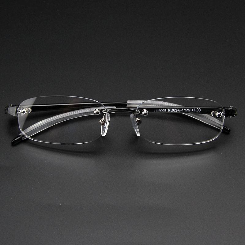 Men and women's same frameless myopia glasses finished glasses super light super soft spare glasses fashion trend
