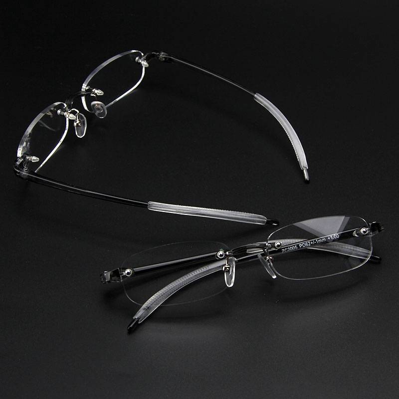 Men and women's same frameless myopia glasses finished glasses super light super soft spare glasses fashion trend