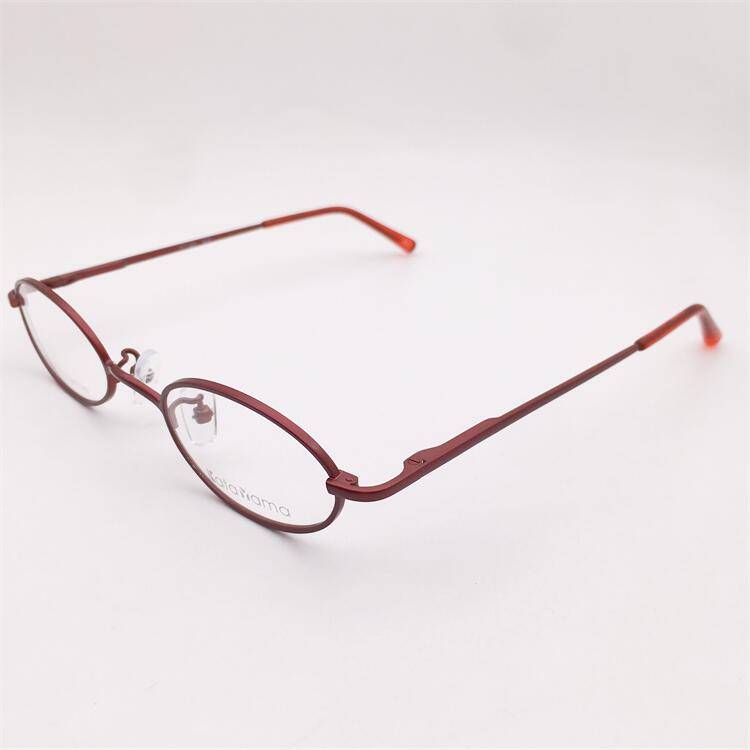 Export -end single German order ultra -light pure titanium red coffee green full -frame small round frame literary retro glasses frame men and women
