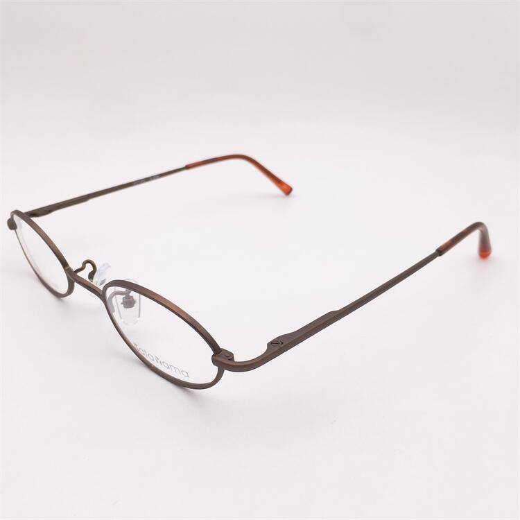 Export -end single German order ultra -light pure titanium red coffee green full -frame small round frame literary retro glasses frame men and women