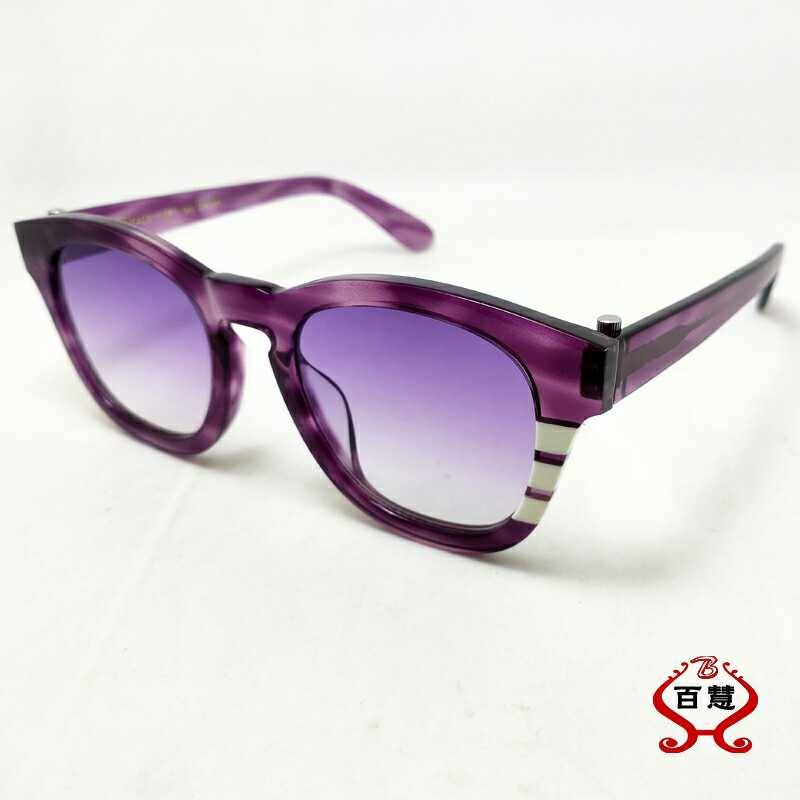 Original sunglasses women's high -end fashion Korean version of wine red purple square plate anti -ultraviolet exit eye sunglasses