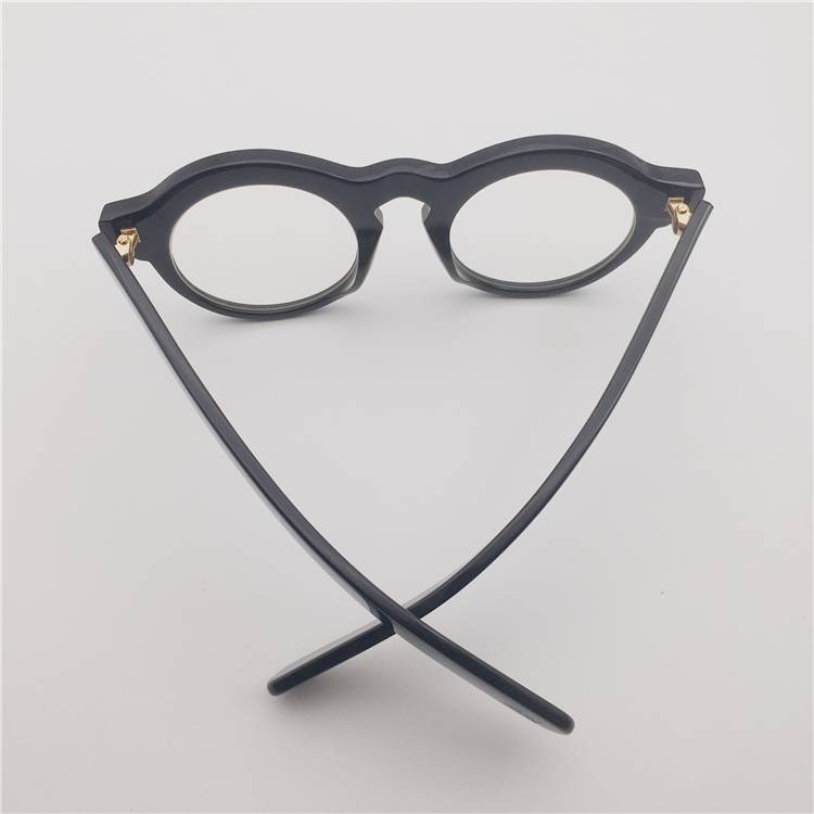 Collection of the original single black board alien box small round frame super personality punk hand -made glasses frame men's and women's literature and art