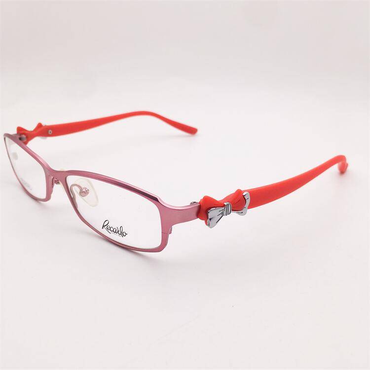 Shenzhen original single pink ultra -light pure titanium full -frame butterfly frame TR90 anti -allergic mirror leg temperament glasses shelf female
