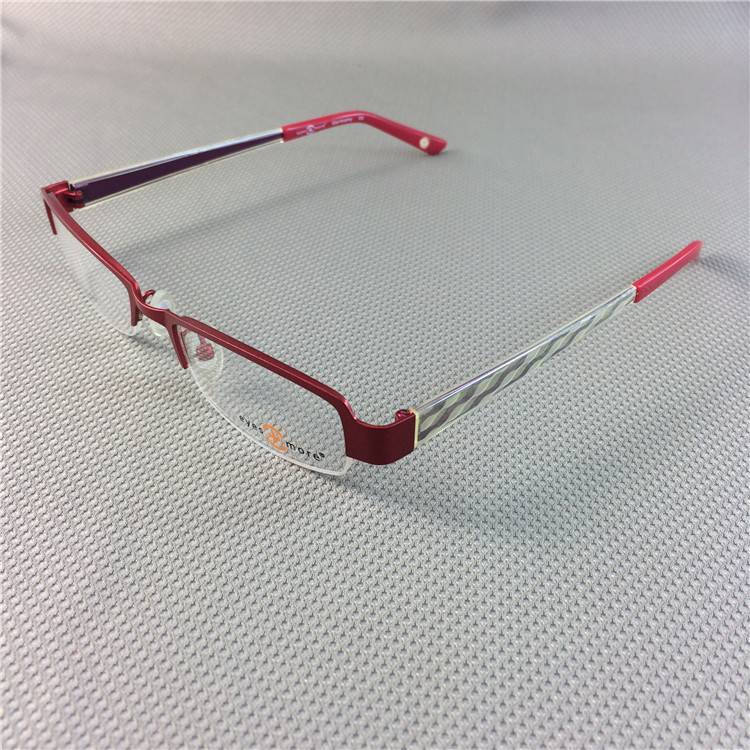 Shenzhen original single metal half -frame business myopia framework female small face pattern decorative legs comfortable and versatile