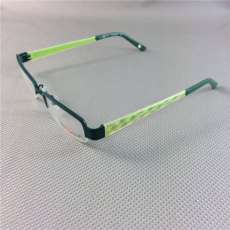 Shenzhen original single metal half -frame business myopia framework female small face pattern decorative legs comfortable and versatile