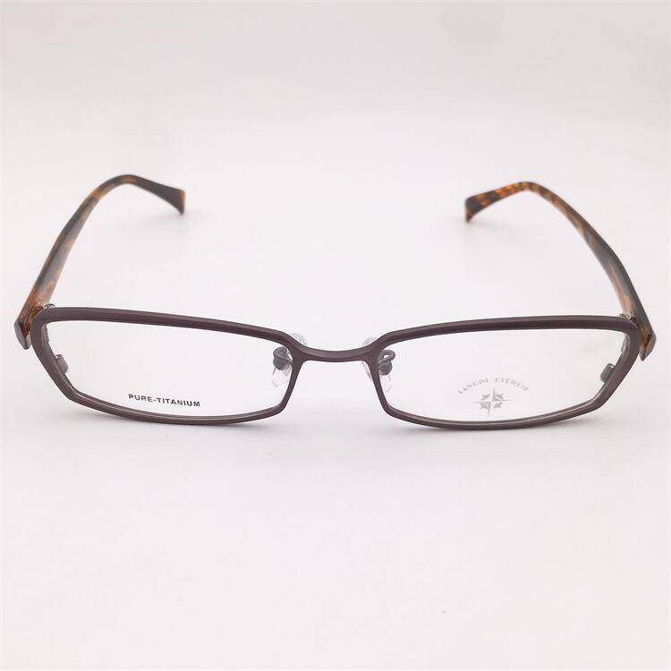 Treasured orphan original single coffee color ultra -light pure titanium full -frame all -frame anti -allergic mirror leg literary glasses rack men and women